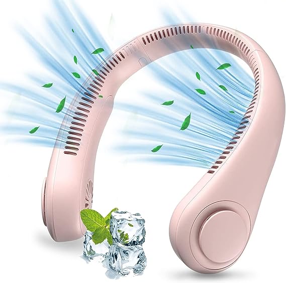 Portable Neck fan air Cooler & Purifier... Adjustable 3 speed and Rechargeable (random color )