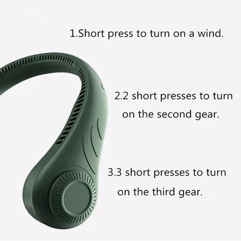 Portable Neck fan air Cooler & Purifier... Adjustable 3 speed and Rechargeable (random color )