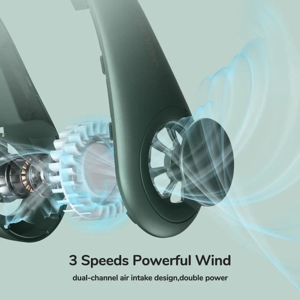 Portable Neck fan air Cooler & Purifier... Adjustable 3 speed and Rechargeable (random color )