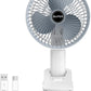 New portable 3 gears rechargeable desktop fan low noise air cooling handheld clipped circulator table fan Clip Fan USB Rechargeable Desk Fan with Sturdy Clamp, Quiet Operation, Strong Airflow with 360° Rotation for Home, Stroller, Office, Outdoor