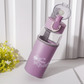 Rosa Flowery Glass Water Bottle with Protective Sleeve & Flip-Top Cap (300ml) | Water Bottle | Glass Water Bottle