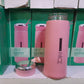 BPA Free Glass Water Bottle | 400ml Portable Tumbler | With Protective Plastic Shell | For shool, Gym, Home & Office (Random colour)