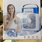 Portable Air Conditioner Fan: USB Electric Fan with LED Night Light, Fine Mist Water, and Humidifier Function | Led Night Light Water Mist - 10inch (Random Color)