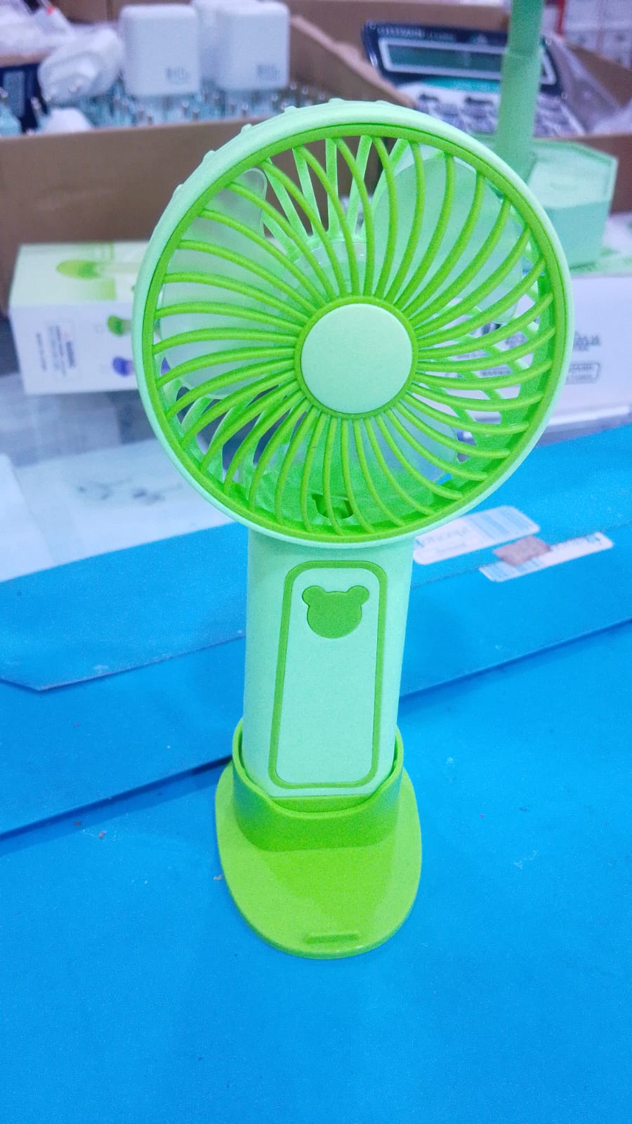 Rechargeable Handheld Fan with Desktop Stand - Portable Ultra-Quiet Personal Cooling Fan for Office, Students, and Outdoor Travel