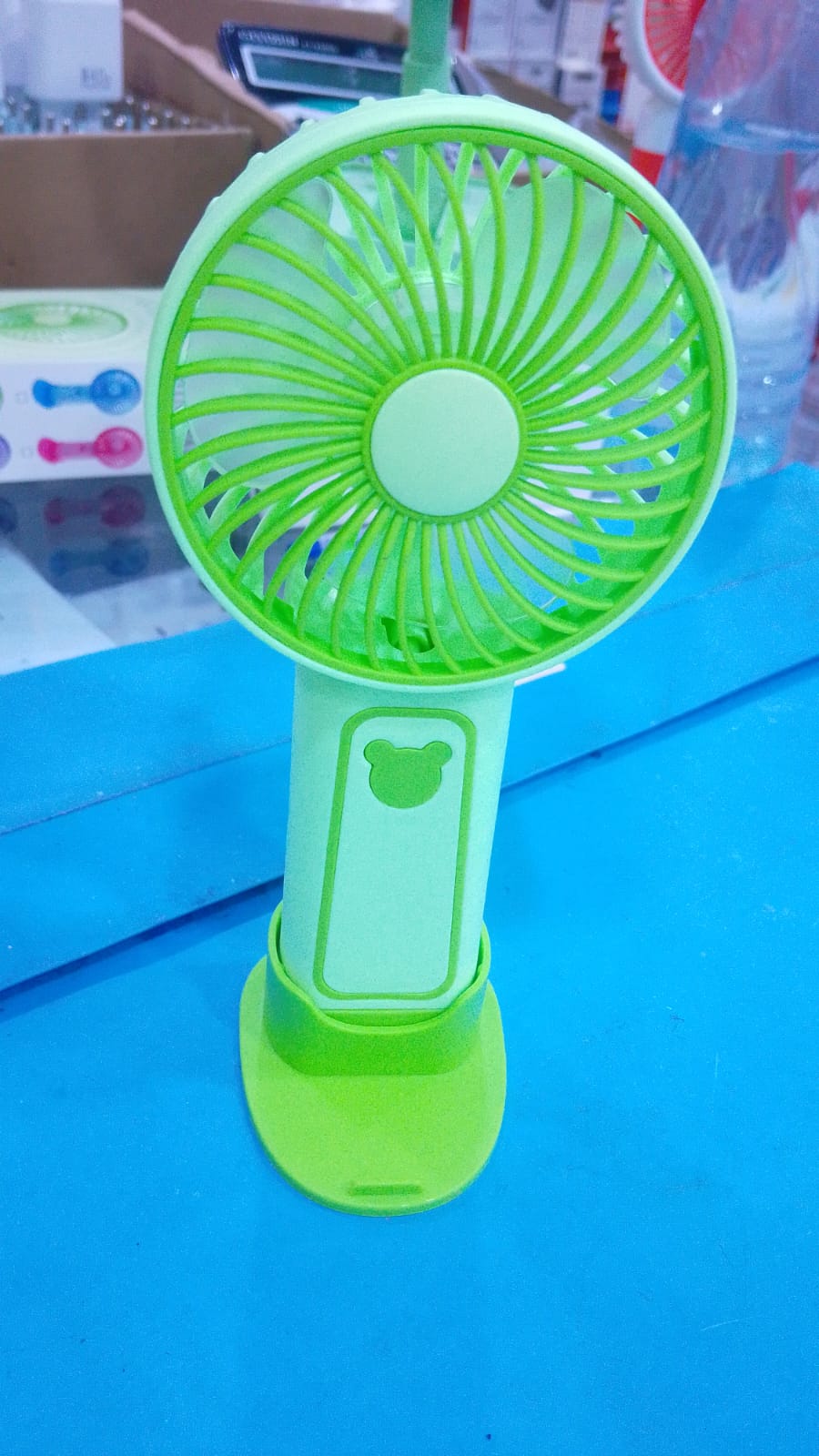 Rechargeable Handheld Fan with Desktop Stand - Portable Ultra-Quiet Personal Cooling Fan for Office, Students, and Outdoor Travel