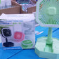 2-in-1 Portable Foldable Rechargeable Fan with LED Night Lamp - Multi-Function Desk Fan & Adjustable Study Light for Home, Office, and Travel