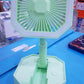 2-in-1 Portable Foldable Rechargeable Fan with LED Night Lamp - Multi-Function Desk Fan & Adjustable Study Light for Home, Office, and Travel