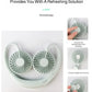 Lazy Portable Silent Neck Fan – Wearable Rechargeable Dual Fan with LED Light & 3-Speed Control (Random Color)