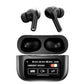 AirPods X Digital Touch Screen Wireless Earbuds – Black Edition | Smart Display Charging Case | Bluetooth Earphones | Touch Control