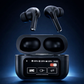 AirPods X Digital Touch Screen Wireless Earbuds – Black Edition | Smart Display Charging Case | Bluetooth Earphones | Touch Control